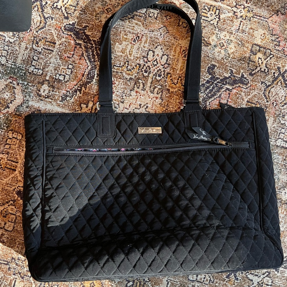 Vera Bradley Quilted Black Travel Tote